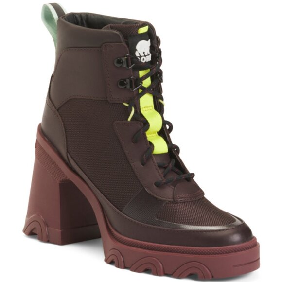 NEW SOREL Waterproof Brex Heeled Chelsea Leather Booties for women cinder 663mn - Picture 9 of 10